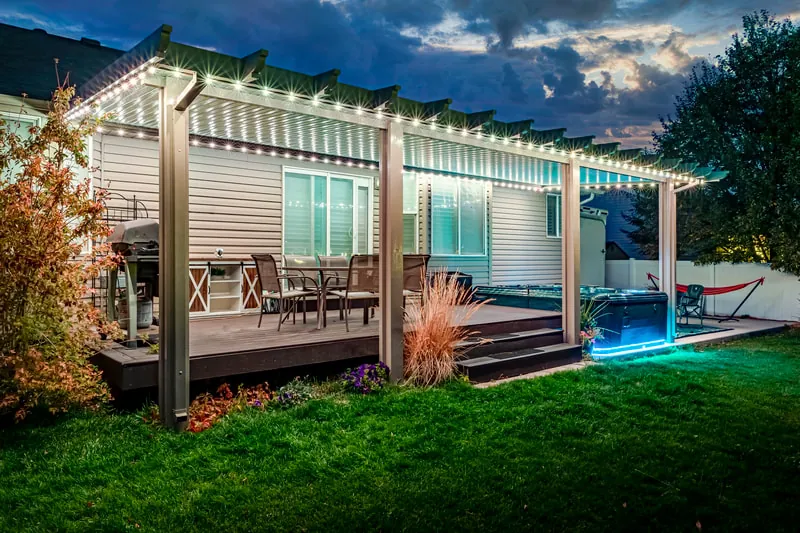 Trimlight with cool blue tones